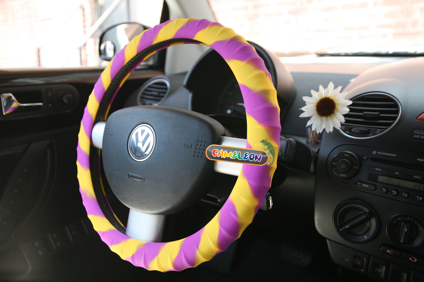 Cameleon Cover- Steering Wheel Cover Maximum Grip Ergonomic Design For Car, SUV 14" To 16"