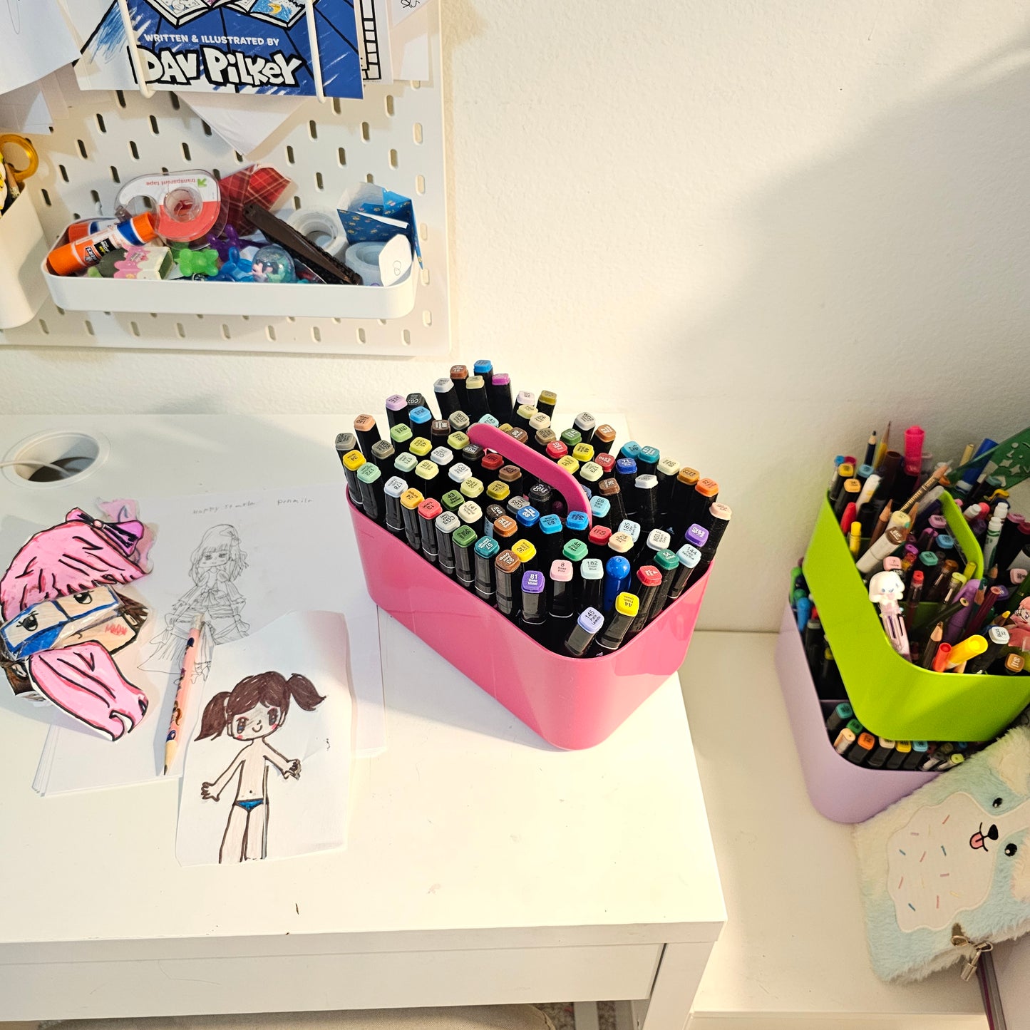 Enjoy Organizer -Small Plastic Portable Stackable Art Caddy Organizer with 6 Compartments Made In USA