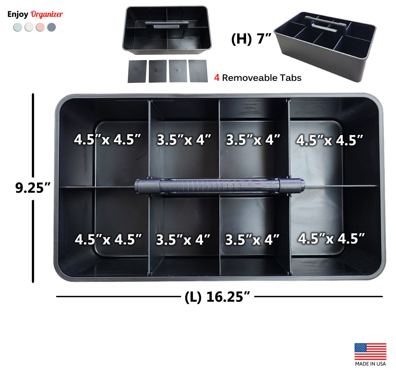 Enjoy Organizer- Commercial Extra Large Portable Caddy Made In USA