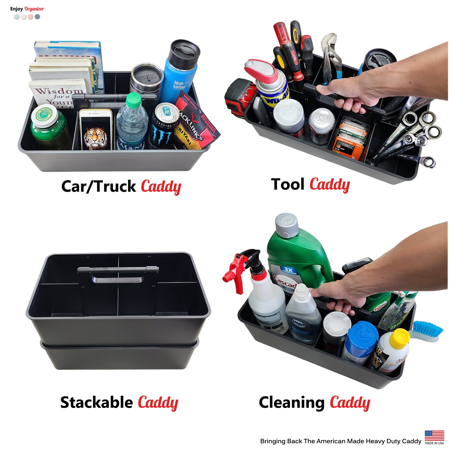 Enjoy Organizer- Commercial Extra Large Portable Caddy Made In USA