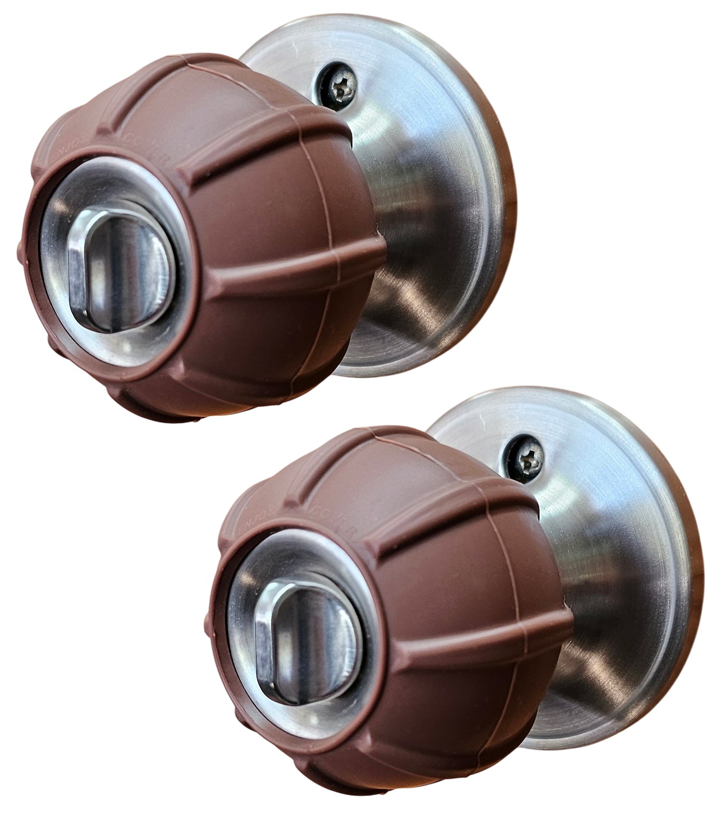 Enjoy Cover | 2 Pack Upgraded Ergonomic Design Door Knob Cover Grips, Non-Slip, Arthritis and Senior Living Aids, Universal Size