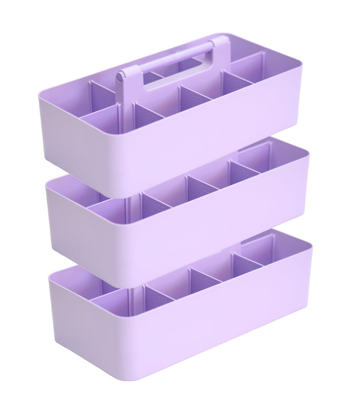 Enjoy Organizer 3 Pack, Large Plastic Storage Caddy with Handles Made in USA