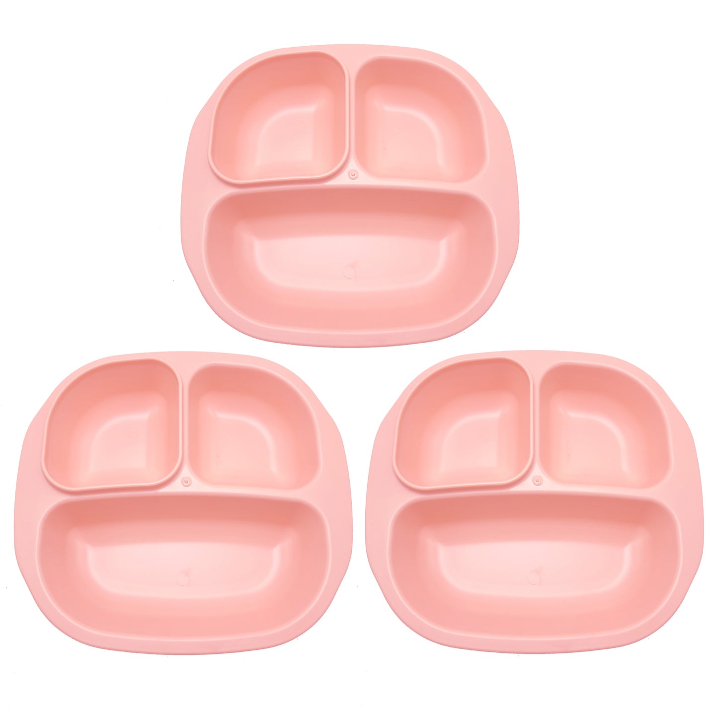 3 Pack Smiley Food Plates Bowl Serving Tray For Kids Adults Made In USA Bpa Free