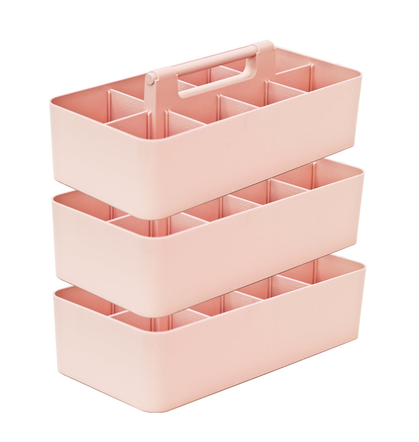 Enjoy Organizer 3 Pack, Large Plastic Storage Caddy with Handles Made in USA