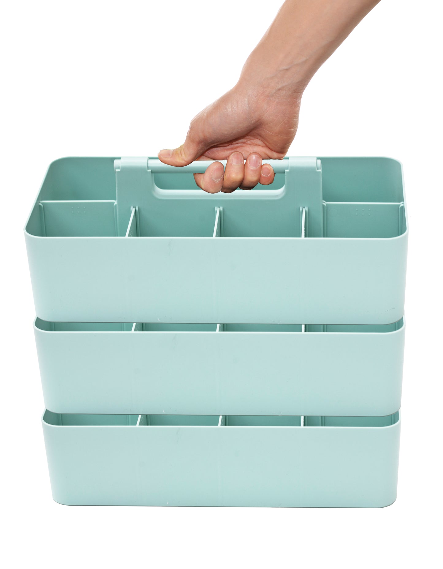 Enjoy Organizer 3 Pack, Large Plastic Storage Caddy with Handles Made in USA
