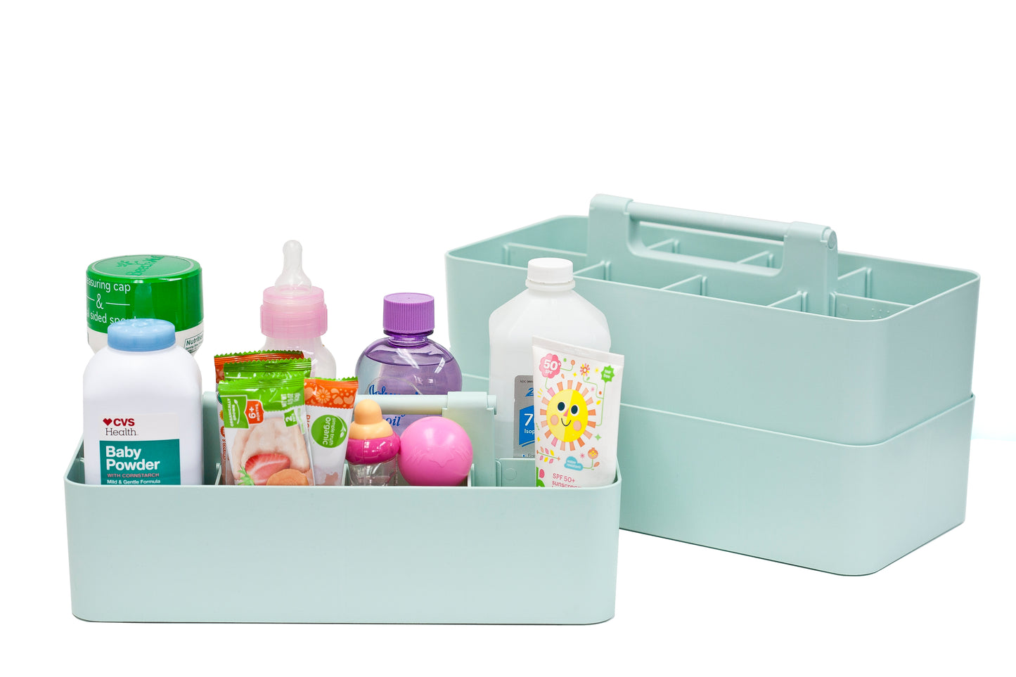 Enjoy Organizer 3 Pack, Large Plastic Storage Caddy with Handles Made in USA