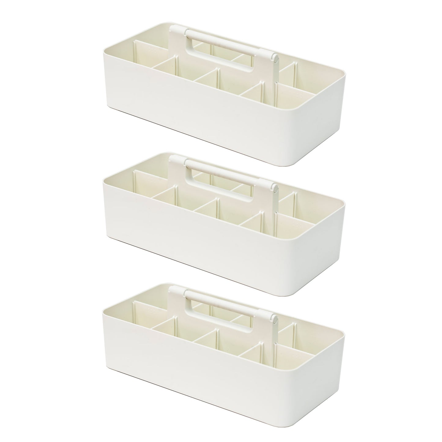 Enjoy Organizer  3 Pack, Large Plastic Storage Caddy with Handles Made in USA