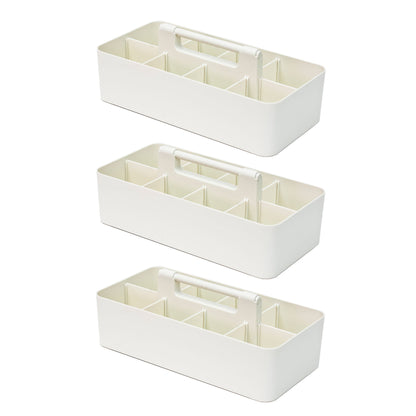 Enjoy Organizer  3 Pack, Large Plastic Storage Caddy with Handles Made in USA