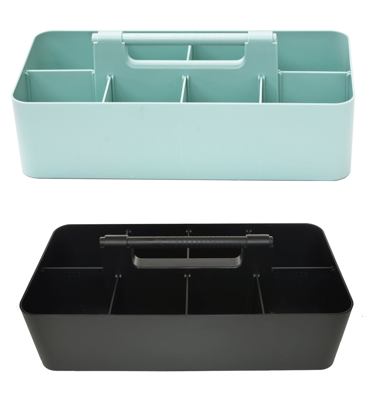 Enjoy Organizer -Portable Caddy Organizer -2 Stackable Plastic Caddy with Handle | Desk, Makeup, Dorm Caddy, Classroom Art Organizers (Made In Usa)