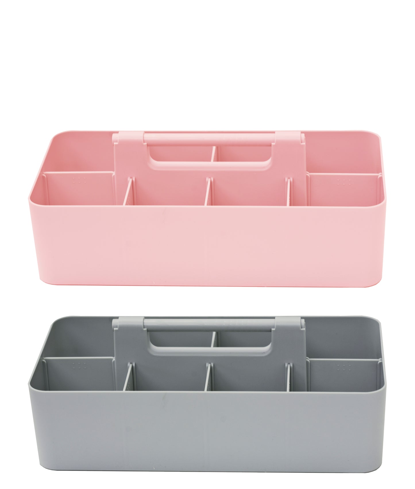 Enjoy Organizer -Portable Caddy Organizer -2 Stackable Plastic Caddy with Handle | Desk, Makeup, Dorm Caddy, Classroom Art Organizers (Made In Usa)