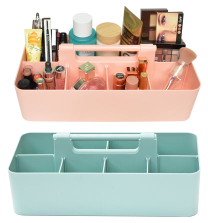 Enjoy Organizer -Portable Caddy Organizer -2 Stackable Plastic Caddy with Handle | Desk, Makeup, Dorm Caddy, Classroom Art Organizers (Made In Usa)