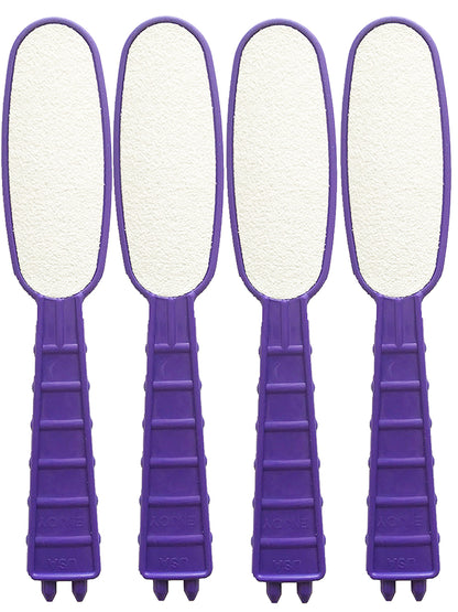 4 Pack Foot File for Callus Trimming and Callus Removal Double Sided- Purple - Made in USA