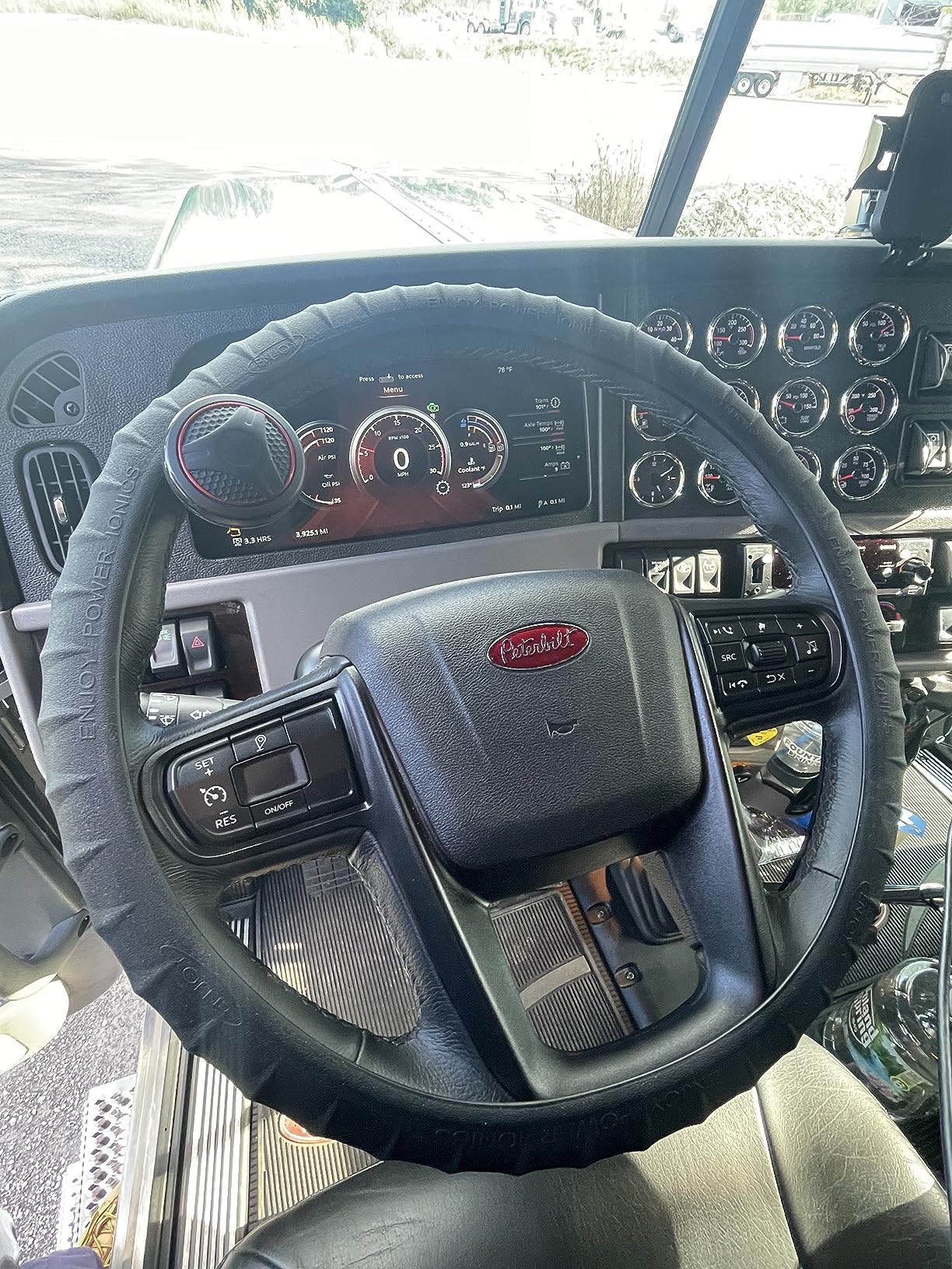 Cameleon Cover Silicone Semi-Truck Steering Wheel Cover Fits 16" 17" 18" 19" Steering Maximum Grip