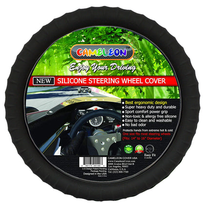Cameleon Cover- Steering Wheel Cover Maximum Grip Ergonomic Design For Car, SUV 14" To 16"