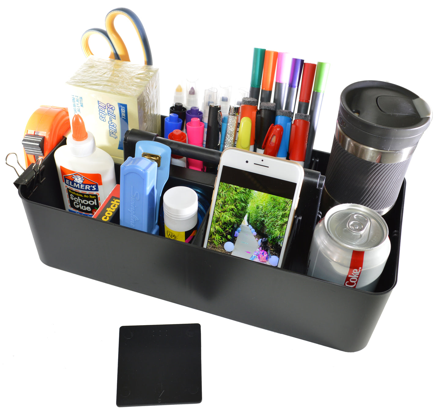 Enjoy Organizer - Stackable Portable Plastic Caddy with Handle | Desk, Makeup, Dorm Caddy(Made In Usa)