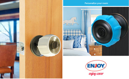 Enjoy Cover Universal Silicone Door Knob Grips, Durable 2 Pack