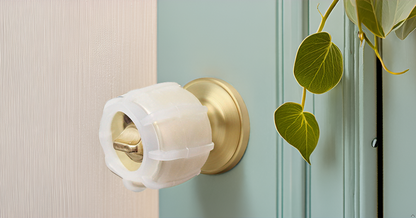 New-“Enjoy Cover - 2 PACK The Ultimate Door Knob Grip & Wall Protector” All In One. Door Stopper