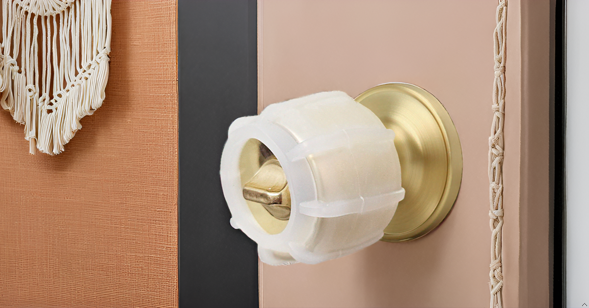 New-“Enjoy Cover - 2 PACK The Ultimate Door Knob Grip & Wall Protector” All In One. Door Stopper