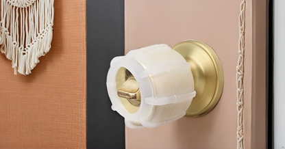 New-“Enjoy Cover - 2 PACK The Ultimate Door Knob Grip & Wall Protector” All In One. Door Stopper