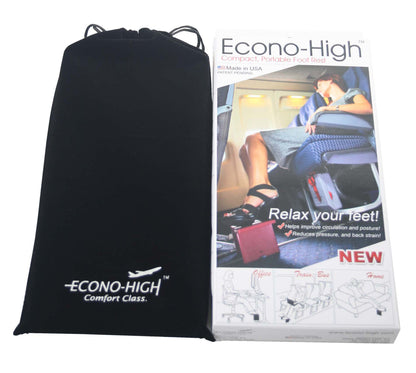 Econo-High Portable Travel Airplane Footrest Made In USA