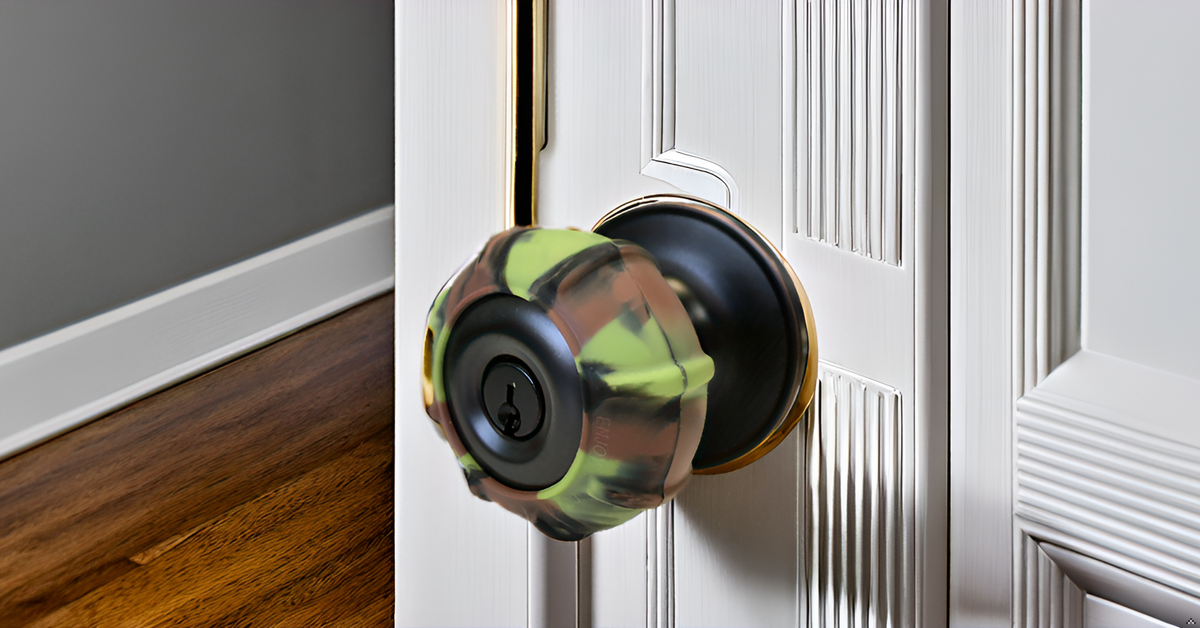 Enjoy Cover Universal Silicone Door Knob Grips, Durable 2 Pack