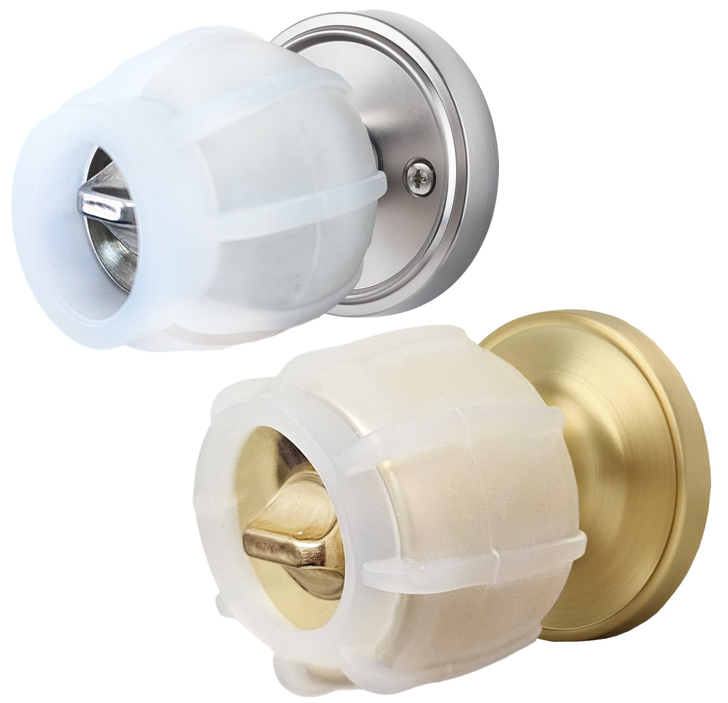 New-“Enjoy Cover - 2 PACK The Ultimate Door Knob Grip & Wall Protector” All In One. Door Stopper