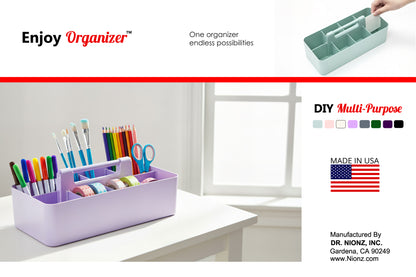 Enjoy Organizer - Large Portable Compartment Divided Storage Caddy - Made In USA