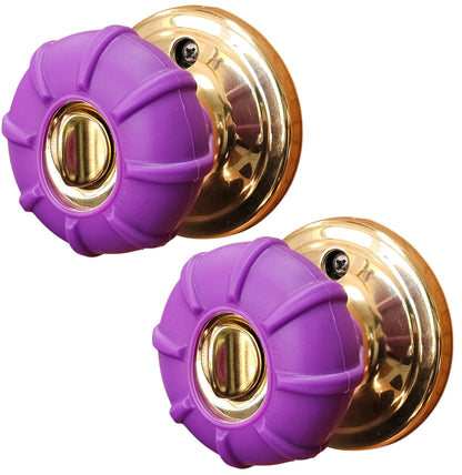 Enjoy Cover | 2 Pack Upgraded Ergonomic Design Door Knob Cover Grips, Non-Slip, Arthritis and Senior Living Aids, Universal Size
