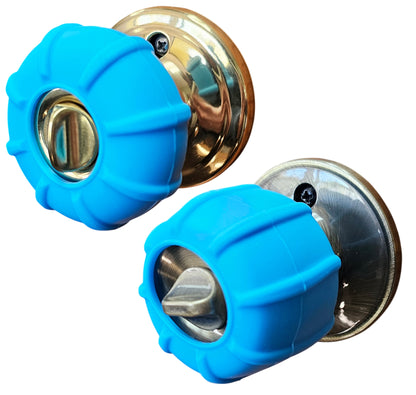 Enjoy Cover | 2 Pack Upgraded Ergonomic Design Door Knob Cover Grips, Non-Slip, Arthritis and Senior Living Aids, Universal Size