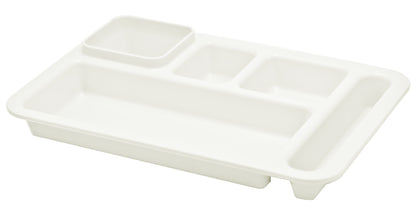 Right-Hand Heavy Weight Extra Deep Tray 5-Compartment Cafeteria,Fast Food,Home,Events,Dinner Food Plate, 9.5" x 14" Made in USA
