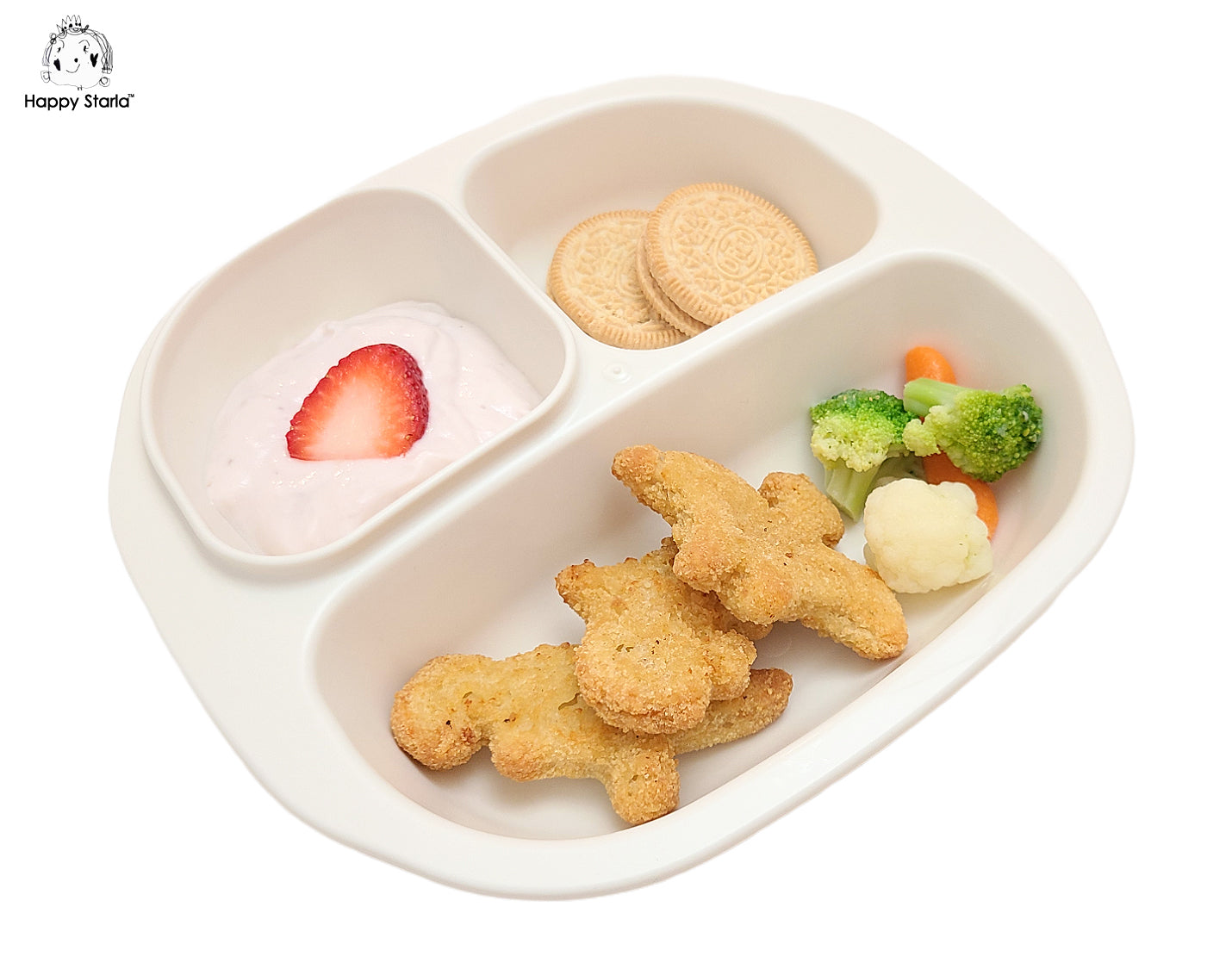 3 Pack Smiley Food Plates Bowl Serving Tray For Kids Adults Made In USA Bpa Free